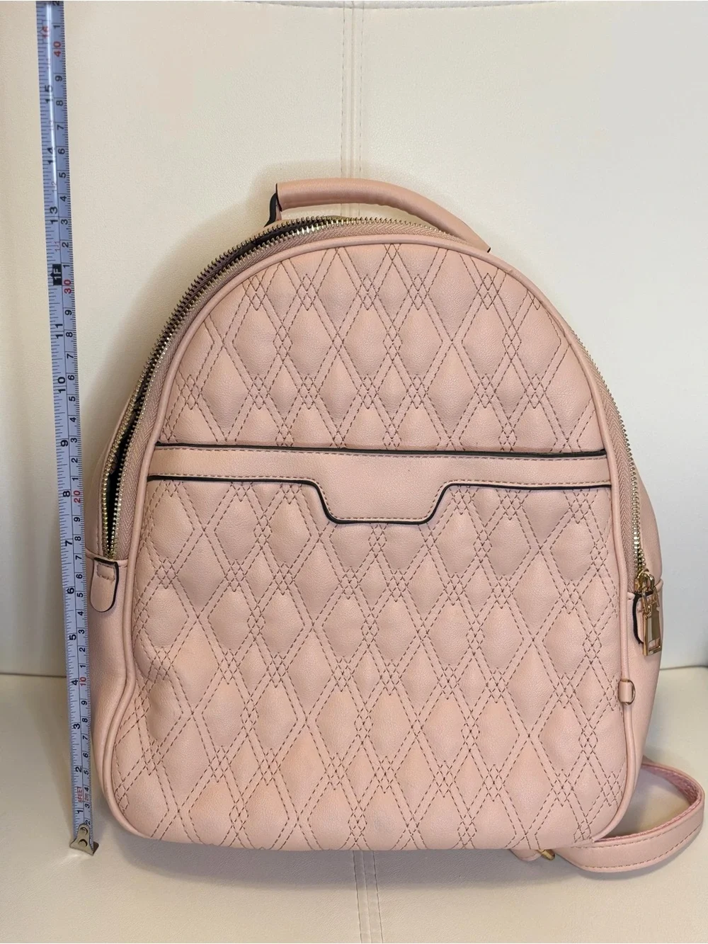 Quilted Blush Pink Mini Backpack